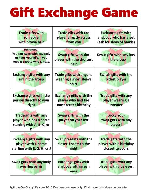 gamz swap cards|Unique Gift Exchange Game .